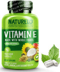 NATURELO Vitamin E - 180 mg (300 IU) of Mixed Tocopherols from Organic Foods - Supplement for Healthy Skin, Hair, Nails, Immune & Eye Health - Non-GMO, Soy Free - 90 Vegan Capsules