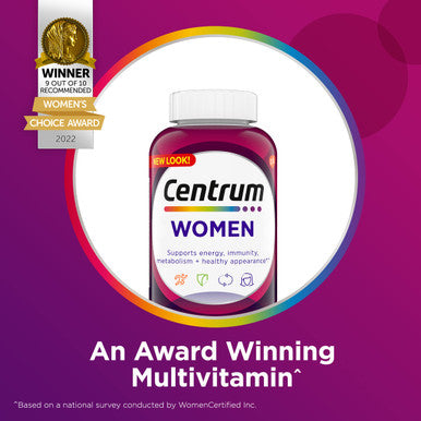 Centrum Women Multivitamin / Multimineral Supplement Tablet Vitamin D3 (200 Count) (Package May Vary)