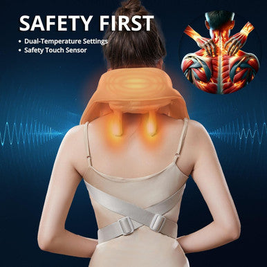 Luxe Wearable Neck & Shoulder Massager With Heat - Eco-Friendly Material, Ergonomic Design, Deep Kneading For Pain Relief, Ideal For All