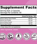 Left Coast Performance Beef Organ Supplement for Women - Beef Liver Kidney Heart and Uterus Tissue Supports Women's Overall Energy and Health - Pasture Raised in New Zealand - No Fillers or Flow Agents - 120 Capsules