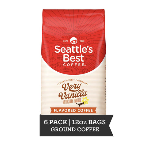 SeattleÃƒÂ¢Ã¢â€šÂ¬Ã¢â€žÂ¢s Best Coffee, Dark Roast Ground Coffee, Henry's Blend, 100% Arabica, 6 Bags (12 oz Each)