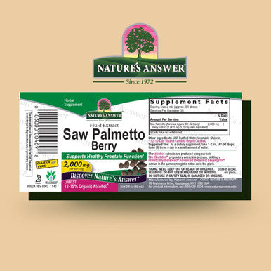 Nature'S Answer Saw Palmetto Berry Extract 2 Fluid Ounce | Prostate Support | Natural Urinary Health | Promotes Hair Growth