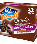 Blue Diamond Almonds Low Sodium Lightly Salted Snack Nuts, 100 Calorie Packs, 0.6 Ounce (Pack of 32)