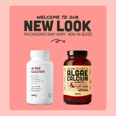 Calcium Supplement - Whole Food With Vitamin K2 & D3, Magnesium, Zinc, Boron, Mineral Complex. Sourced Sustainably From Red Algae. For Bone Strength And Support. Non-Gmo & Vegan 90 Capsules.