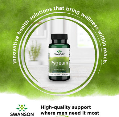 Swanson Pygeum - Herbal Supplement Promoting Male Prostate Health Bladder and Urinary Tract Health Support - Mens Health Supplement - (100 Capsules 125mg Each)