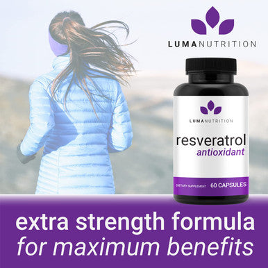 High Purity Resveratrol Capsules - 98% Trans-Resveratrol - Reservatrol Supplement - 60 Capsules