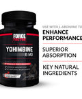 Force Factor Yohimbine Supplement for Men, Yohimbe Bark Extract with Superior Absorption to Enhance Performance, 6mg Yohimbine Bark Pills with Key Ingredients, Works Fast, 30 Capsules