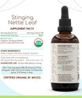 Stinging Nettle Leaf A120 Usda Organic Tincture | Alcohol Extract, High-Potency Herbal Drops | Certified Organic Stinging Nettle