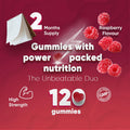 Weightworld Ashwagandha Gummies 1200mg | 120 Gummies - 2 Months Supply Raspberry Flavour Ashwagandha High Strength Root Extract Supplement Bioavailable Alternative to Ashwagandha Powder Vegan & Gluten-