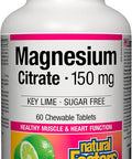 Natural Factors Magnesium Citrate 150 mg Tablets Key Lime Sugar Free 60 Count