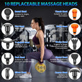 Toloco Massage Gun, Deep Tissue Back Massage For Athletes For Pain Relief, Percussion Massager With 10 Massages Heads & Silent Brushless Motor, Black