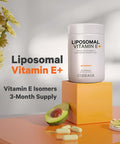 Codeage Liposomal Vitamin E Supplement All Vitamin E Tocopherols 3-Month Supply Alpha Tocopherols Beta Gamma and Delta Liposomal Mixed Tocopherols Non GMO Phospholipid 90 Capsules