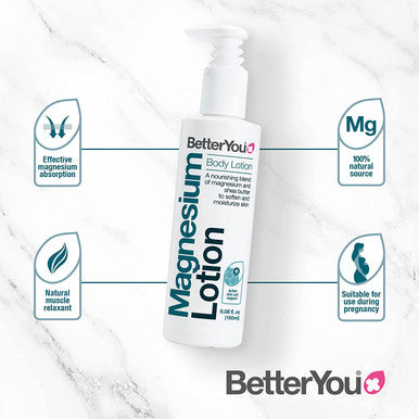 BetterYou Natural Magnesium Lotion for Skin Health, 6.09 Fl Ounce