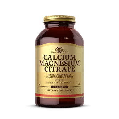 Solgar Calcium Magnesium Citrate 250 Tablets - Supports Healthy Bones & Teeth - Musculoskeletal & Nervous System Support - Highly Absorbable - Non-Gmo Vegan Gluten Free Dairy Free - 50 Servings