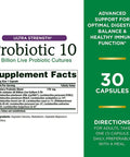 Nature's Bounty Probiotic 10 Ultra Strength Daily Probiotic Supplement Support For Digestive Immune And Upper Respiratory Health 2 Pack 30 Capsules