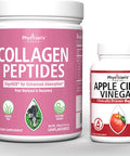 Collagen Peptides Powder Enhanced Absorption Apple Cider Vinegar Capsules for Weight Loss Support
