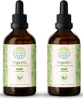 Ingestix B120(2 pcs.) Alcohol-Free Extract Tincture, Liquid Drops Licorice Root, Slippery Elm Bark, Marshmallow, Chamomile, Elderberry, Ginger Root. Throat Soothing Formula 2x4 Fl Oz