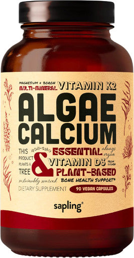 Calcium Supplement - Whole Food With Vitamin K2 & D3, Magnesium, Zinc, Boron, Mineral Complex. Sourced Sustainably From Red Algae. For Bone Strength And Support. Non-Gmo & Vegan 90 Capsules.