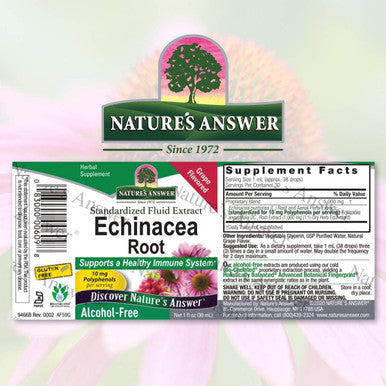 Nature'S Answer Alcohol- Echinacea with Natural Grape Flavor 1-Fluid Ounce | Promotes Overall Wellness | Natural Immune Booster | Inflammatory Reducer