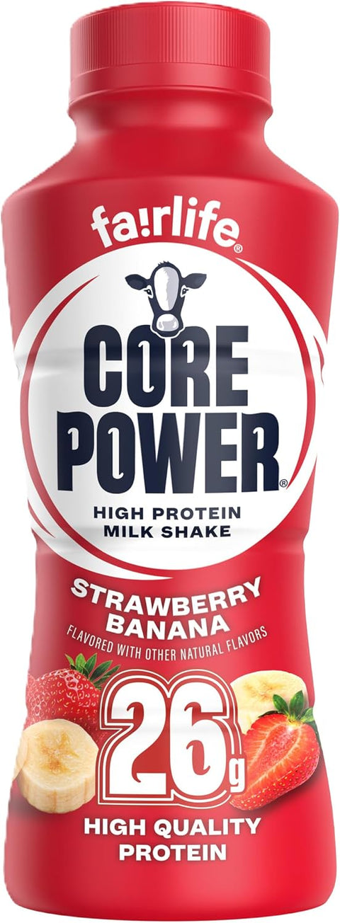 Core Power Protein Shake, Chocolate, 26g Bottle, 14oz, 12 Pack