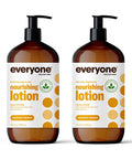 Everyone Nourishing Hand and Body Lotion 32 Ounce Pack of 2 Coconut and Lemon PlantBased Lotion with Pure Essential Oils Coconut Oil Aloe Vera and Vitamin E