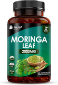 New Leaf Moringa Leaf Capsules High Strength Rosabella Moringa Capsules 2000Mg - Pure Vegan Moringa Capsules Extract and Powder 120 Moringa Capsules Enriched With Black Pepper By Leaf Two Months Supply