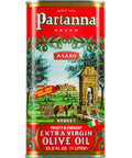 Partanna Robust Extra Virgin Olive Oil - Premium 100% Castelvetrano Oil - High Polyphenol - First Cold Pressed - Early Harvest in Sicily - Award Winning Italian EVOO -Monovarietal -101 fl oz (3 L) Tin