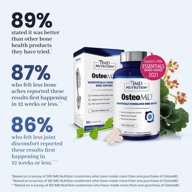 1Md Nutrition Osteomd For Comprehensive Support - Supplement For Women And Men - Promote Density W/Vitamin D - Hydroxyapatite W/Vitamin D3 & K2-90 Capsules