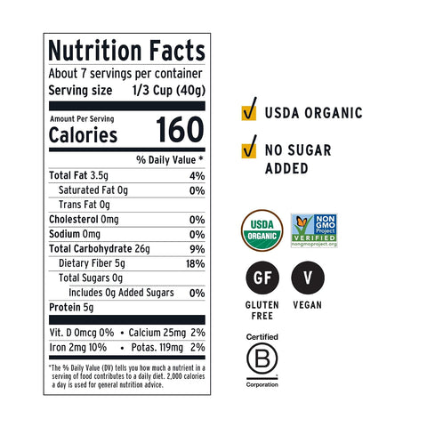 Purely Elizabeth Superfood Oatmeal, Original, Vegan Friendly, USDA Certified Organic, Gluten Free & Non-GMO, 10 Ounce (Pack of 6)