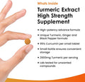 Turmeric Tablets 2600Mg High Strength With Black Pepper & Ginger (6 Months Supply) Active 95% Turmeric Curcumin Supplements 365 Tablets Not Capsules, Vegan, Uk Made By Leaf