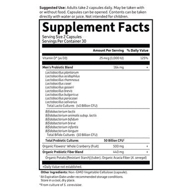 Garden of Life Dr. Formulated Probiotics Prostate+ 50 Billion CFU Shelf-stable - 60 Vegetarian Capsules