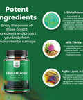 Glutathione Amino Acid Nutritional Supplement - Pure Glutathione Supplements for Liver Support - L Glutathione Pills with Glutamic Acid and Milk Thistle Seed Extract for Skin Care and Immune Support