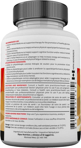 EBYSU Korean Red Ginseng Supplement Used in Herbal Medicine to Support Cognitive Function, Increase Resistance to Stress & Increase Energy 60 Vegetarian Capsules (500 mg)