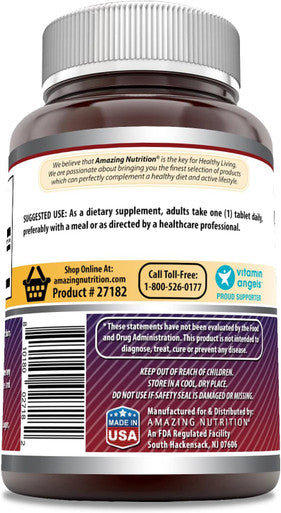 Amazing Nutrition Formulas Inositol 1000mg 120 Tablets Supplement | Non GMO | Gluten | Made in USA