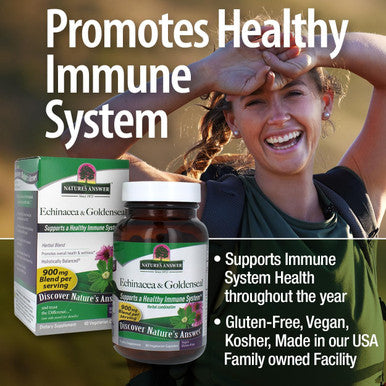 Nature'S Answer Echinacea/Goldenseal (Herb & Root) Vegetarian Capsules 60-Count