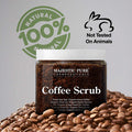 MAJESTIC PURE Cellulite Hot Cream (9 oz), Cellulite Massage Oil (8 oz), and Coffee Scrub (10 oz) Bundle