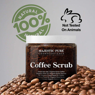 MAJESTIC PURE Cellulite Hot Cream (9 oz), Cellulite Massage Oil (8 oz), and Coffee Scrub (10 oz) Bundle