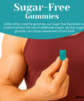 BeMorganic Premium Creatine Gummies - 5000mg Creatine Monohydrate with BCAAs - Muscle Recovery & Performance Support - Sugar-Free - 60 Count