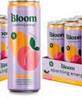 Bloom Nutrition Sparkling Energy Drink Minis, Raspberry Lemon & Strawberry Watermelon, 7.5oz 12 Pack