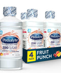 Pedialyte Electrolyte Water with Zero Sugar, Fruit Punch Hydration Drink | Hydration Low in Calories, 3 Key Electrolytes for Adults and Kids Over Age 5, No Artificial Colors