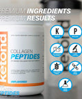 Ketond Collagen Peptides Collagen Peptides for Nails, Hair, Joints and Skin Unflavored (20 Servings)