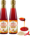 Soeos Sesame Oil Toasted Sesame Seed Oil 8.45 Fl Oz (250 ml) Pack of 2 Total 500 ml Nutty Flavor Perfect for Asian Food Noodles Soup Baking and StirFry