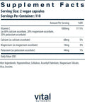 Vital Nutrients Buffered Vitamin C 500mg | Vegan Gentle Vitamin C for Sensitive Individuals | Immune Support Supplement | Gluten Dairy and Soy | Non-GMO | 220 Capsules