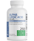 Bronson Alpha Lipoic 600 MG Free Radical Scavenger Supports Antioxidant Health & Glucose Metabolism - Non-GMO, 250 Vegetarian Capsules (125 Servings)