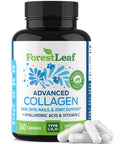 ForestLeaf Multi Collagen Pills - Collagen Men & Collagen Women - Hydrolyzed Collagen Supplements with Vitamin C & Hyaluronic Acid - Collagen Capsules for Hair, Skin & Nails (240 Peptide Capsules)