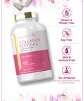 Carlyle Collagen Peptides 6000mg | 400 Caplets | with Vitamin C | Type 1 and 3 | Non-GMO Gluten Grass Fed Supplement