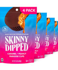 SkinnyDipped Dark Chocolate Coconut Almond Bites, Low Sugar Chocolate Coconut Bar, 3.17oz Resealable Bags, Pack of 4 (24 Bites Total)
