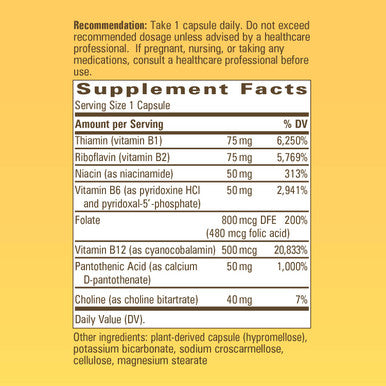Nature's Way Fatigued to Fantastic! Daily Energy B Complex, 120 Capsules