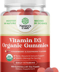 Natures Craft Organic Vitamin D Gummies for Adults - Daily Immune Support Gummies with Vegan Vitamin D3 2000IU - USDA Organic Vitamin D3 Gummies for Adults Wellness - Non GMO Gluten - 2 Month Supply