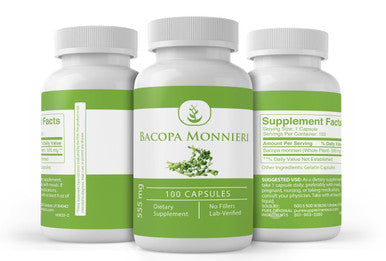 PURE ORIGINAL INGREDIENTS Bacopa Monnieri, (100 Capsules) Always Pure, No Additives Or Fillers, Lab Verified